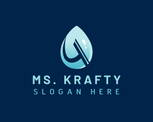 Water Droplet Cleaning Logo