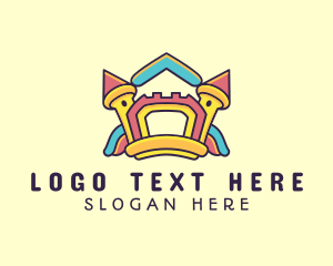 Theme Park - Inflatable Bounce House Playground logo design