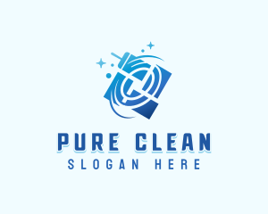 Squeegee Janitorial Cleaner logo design