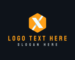 Media - Geometric Hexagon Letter X logo design