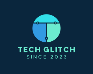 Data Tech Letter T logo design