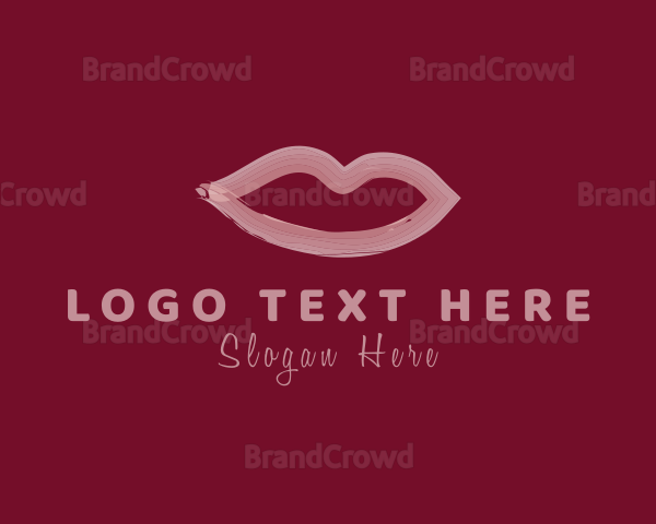 Watercolor Lips Cosmetic Logo