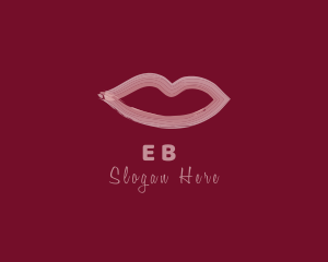 Watercolor Lips Cosmetic Logo