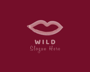 Watercolor Lips Cosmetic Logo