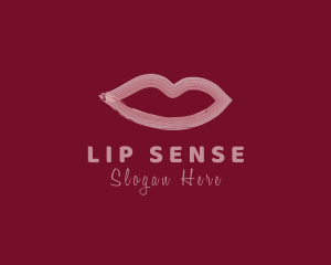 Watercolor Lips Cosmetic logo design