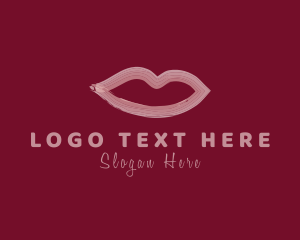 Lip Gloss - Watercolor Lips Cosmetic logo design