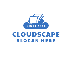 Cloud Paper Document logo design