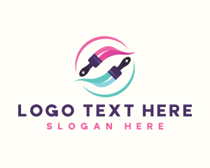 Repair - Paint Brush Painting logo design