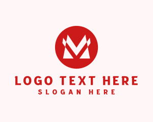 Geometric - Letter M Multimedia Company logo design