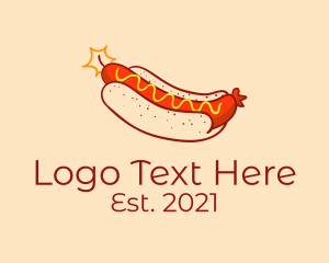 Hot Dog - Dynamite Sausage Bun logo design