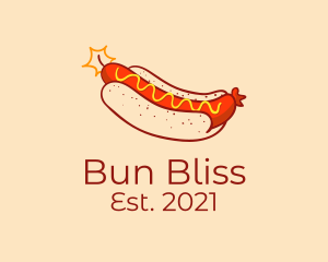 Bun - Dynamite Sausage Bun logo design