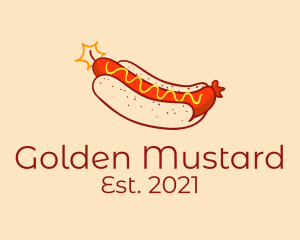 Mustard - Dynamite Sausage Bun logo design