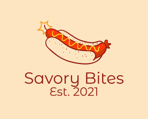 Sausage - Dynamite Sausage Bun logo design