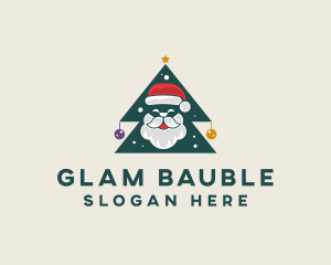 Bauble - Christmas Santa Tree logo design