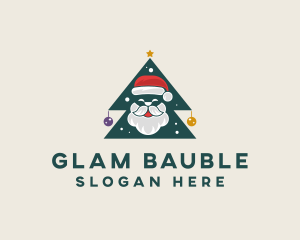 Christmas Santa Tree logo design