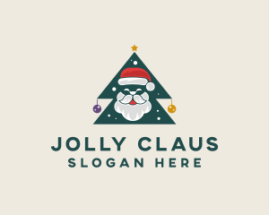 Christmas Santa Tree logo design