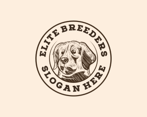 Vintage Dog Animal logo design