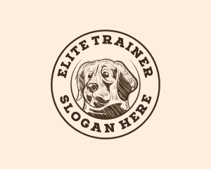 Vintage Dog Animal logo design