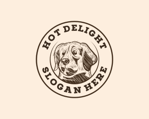 Vintage Dog Animal logo design