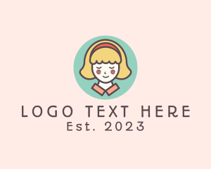 Teenager - Pretty Girl Lady logo design