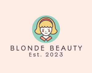 Blonde - Pretty Girl Lady logo design