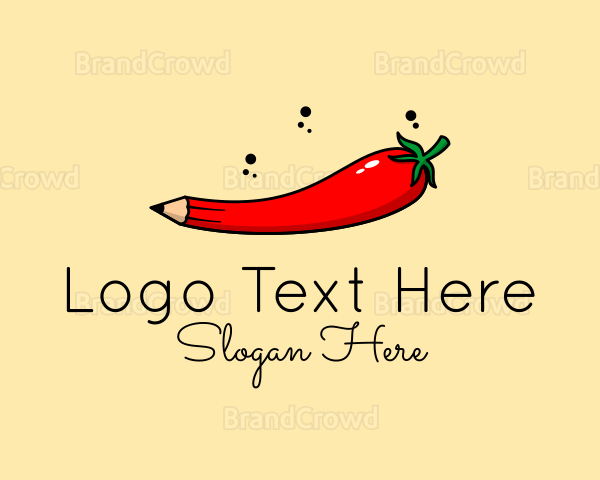 Chili Pepper Pencil Logo