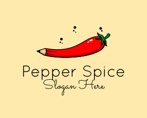 Pepper - Chili Pepper Pencil logo design