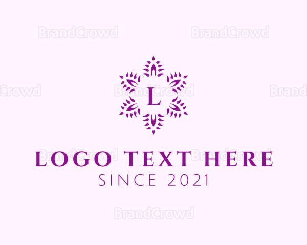 Purple Leaf Wreath Logo