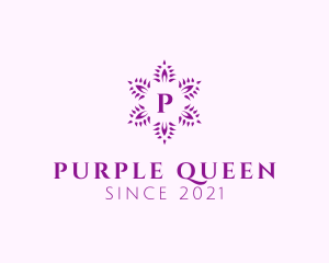 Purple Leaf Wreath logo design