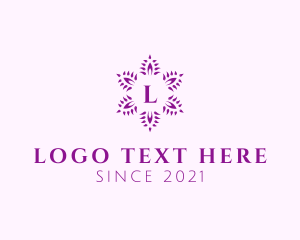 Purple Leaf Wreath Logo