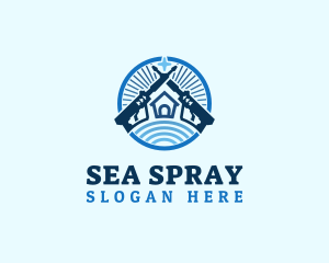 Pressure Washer Housekeeping logo design