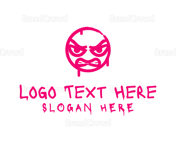 Angry Graffiti Emoji Logo