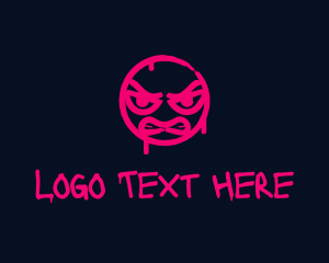 Emoji - Angry Graffiti Mascot logo design