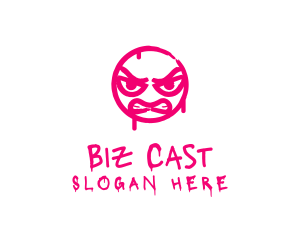 Streetwear - Angry Graffiti Emoji logo design