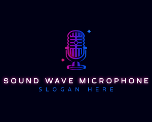 DJ Broadcast Microphone logo design