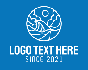Surf - Summer Surfing Waves logo design