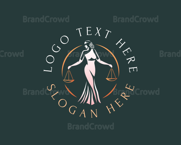 Female Law Scales Logo