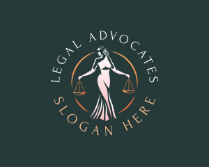 Female Law Scales logo design