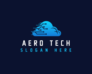 Cloud Tech Circuit logo design