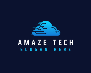 Cloud Tech Circuit logo design