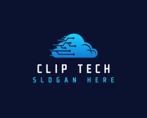 Cloud Tech Circuit logo design