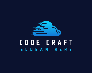 Coding - Cloud Tech Circuit logo design