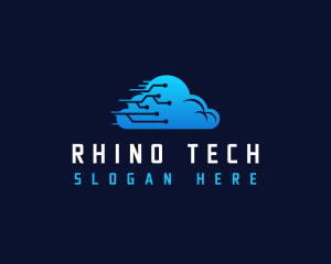 Cloud Tech Circuit logo design