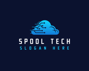 Cloud Tech Circuit logo design