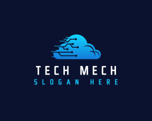 Cloud Tech Circuit logo design