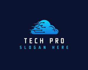 Tech - Cloud Tech Circuit logo design