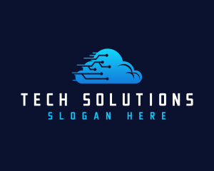 Tech - Cloud Tech Circuit logo design