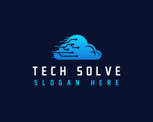 Cloud Tech Circuit logo design