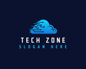 Cloud Tech Circuit logo design