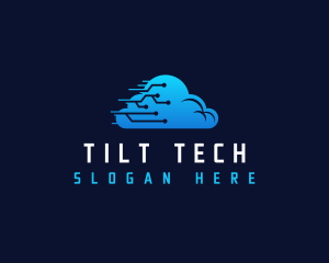 Cloud Tech Circuit logo design